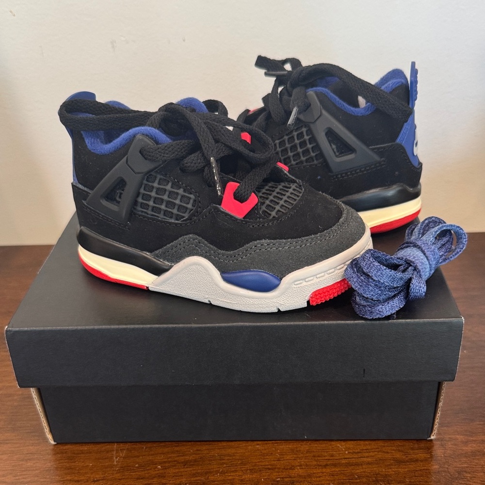 Kids Black and Blue Sneakers